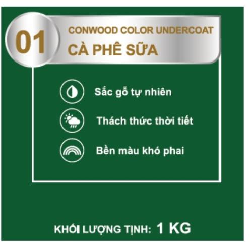 CONWOOD COLOR UNDERCOAT 01 CÀ PHÊ SỮA 1KG