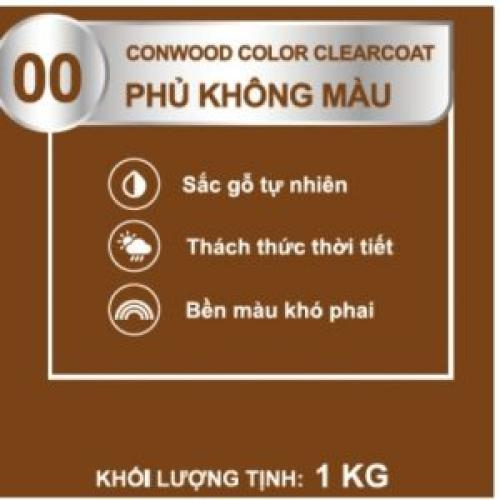 CONWOOD COLOR CLEARCOAT 00 PHỦ KHÔNG MÀU 1KG